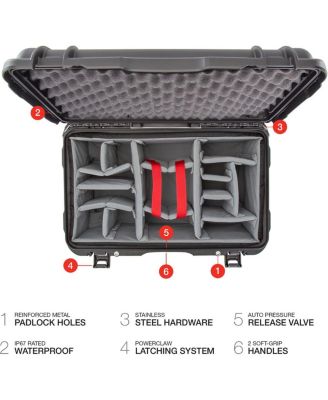 Wheeled Series 938 Lightweight NK-7 Resin Waterproof Hard Case with Padded Divider