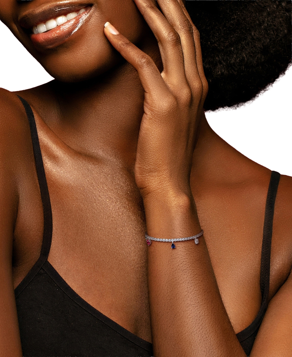 Macy's Multi Created Gemstone (9-7/8 ct. t.w.) Bracelet in Sterling Silver