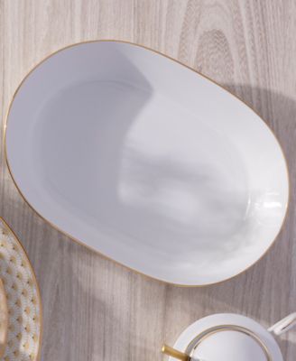 Trocadero 32 oz. Gold-Tone Oval Vegetable Bowl