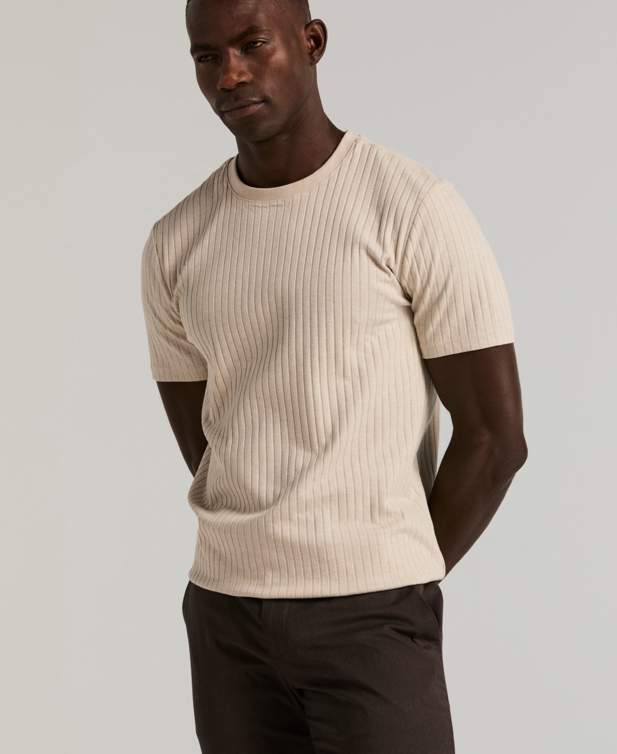 Perry Ellis Portfolio Men's Slim-Fit Flat Front Dress Pants