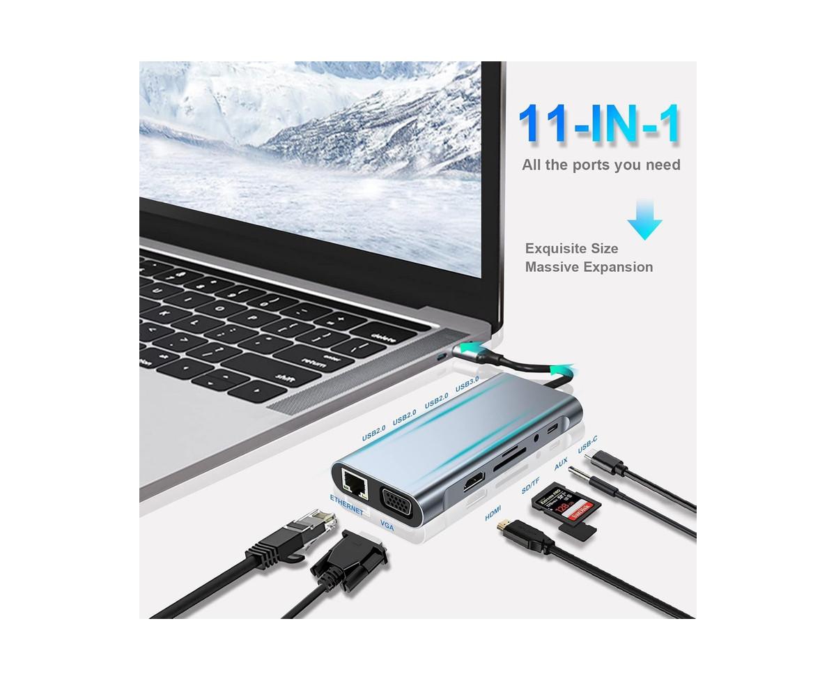 Risokeys 11 in 1 Usb C Adapter Dongle