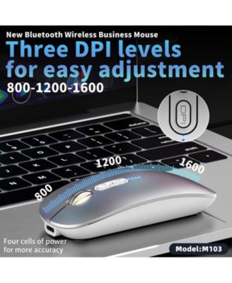 Tri-Mode Wireless Bluetooth Mouse: Silent,1-Click Desktop,3-Speed DPI for Office/Study, Slim & Easy-to-Use for Professionals/Studentsgeable)