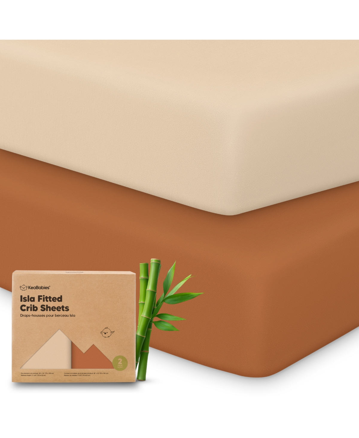 KeaBabies 2pk Fitted Crib Sheets for Boys, Girls, Baby Sheet, Standard Nursery Sheet Cover