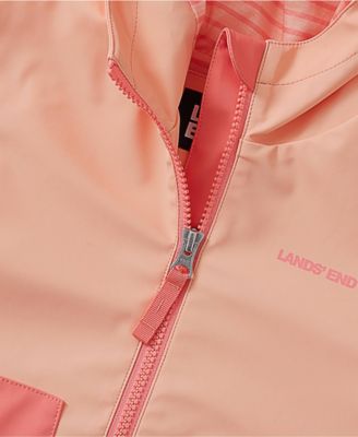 Girls Water Resistant Hooded Slicker Rain Jacket