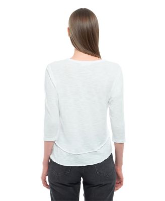 Women's 3/4 Sleeve Mock Layer Tee