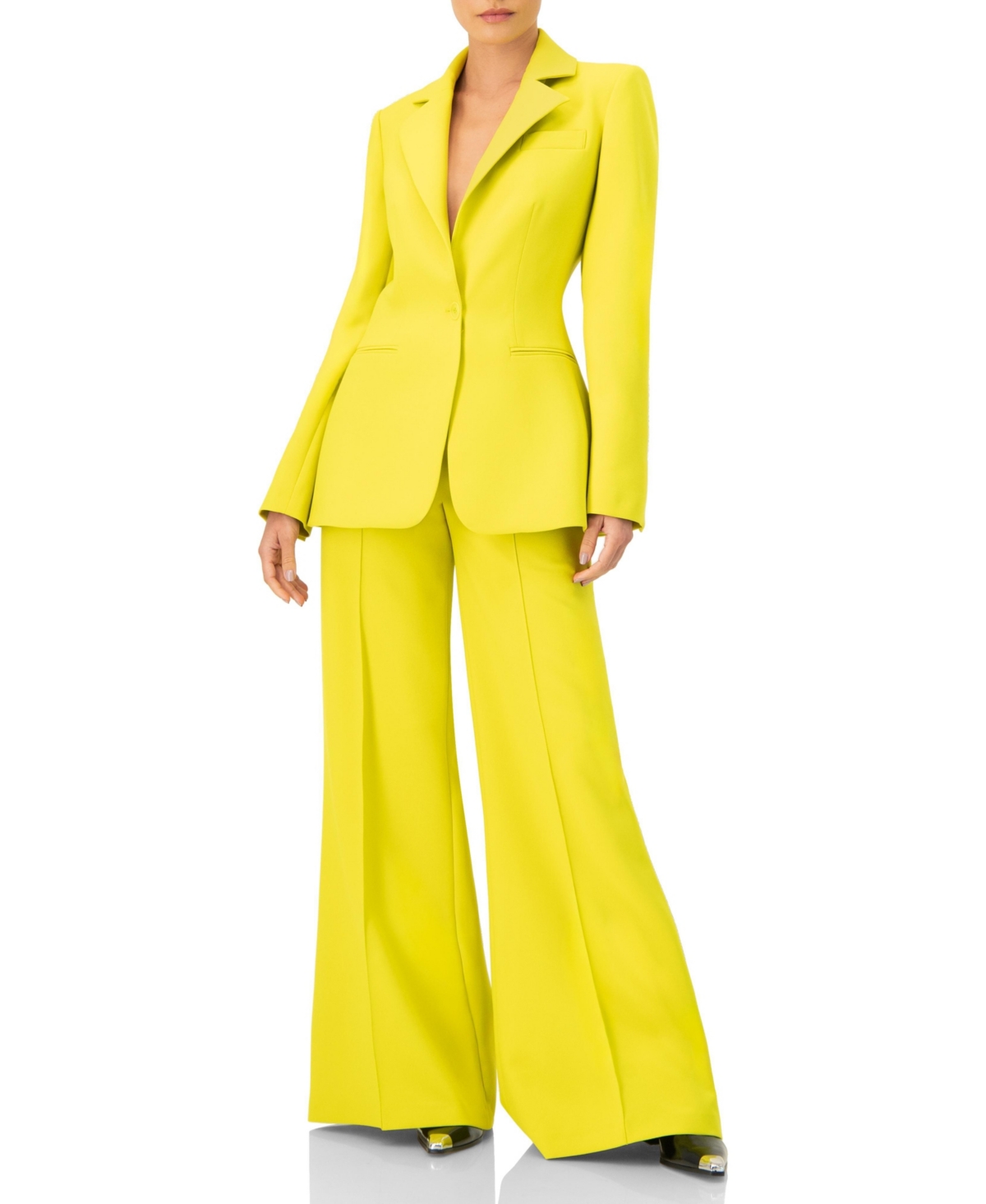 Ivonne Women's Wide-Leg Trousers with Side Pockets