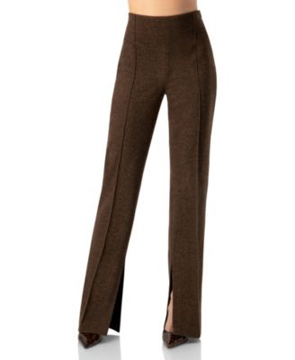 Women's Straight-Leg Trousers with Side Slits
