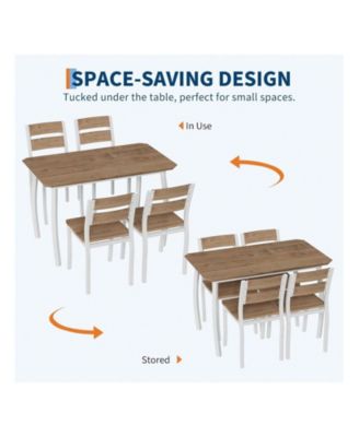 Kitchen Table Dining Table Set For 4 5 Piece Metal Frame Kitchen Table And Chair Set for Dining Room