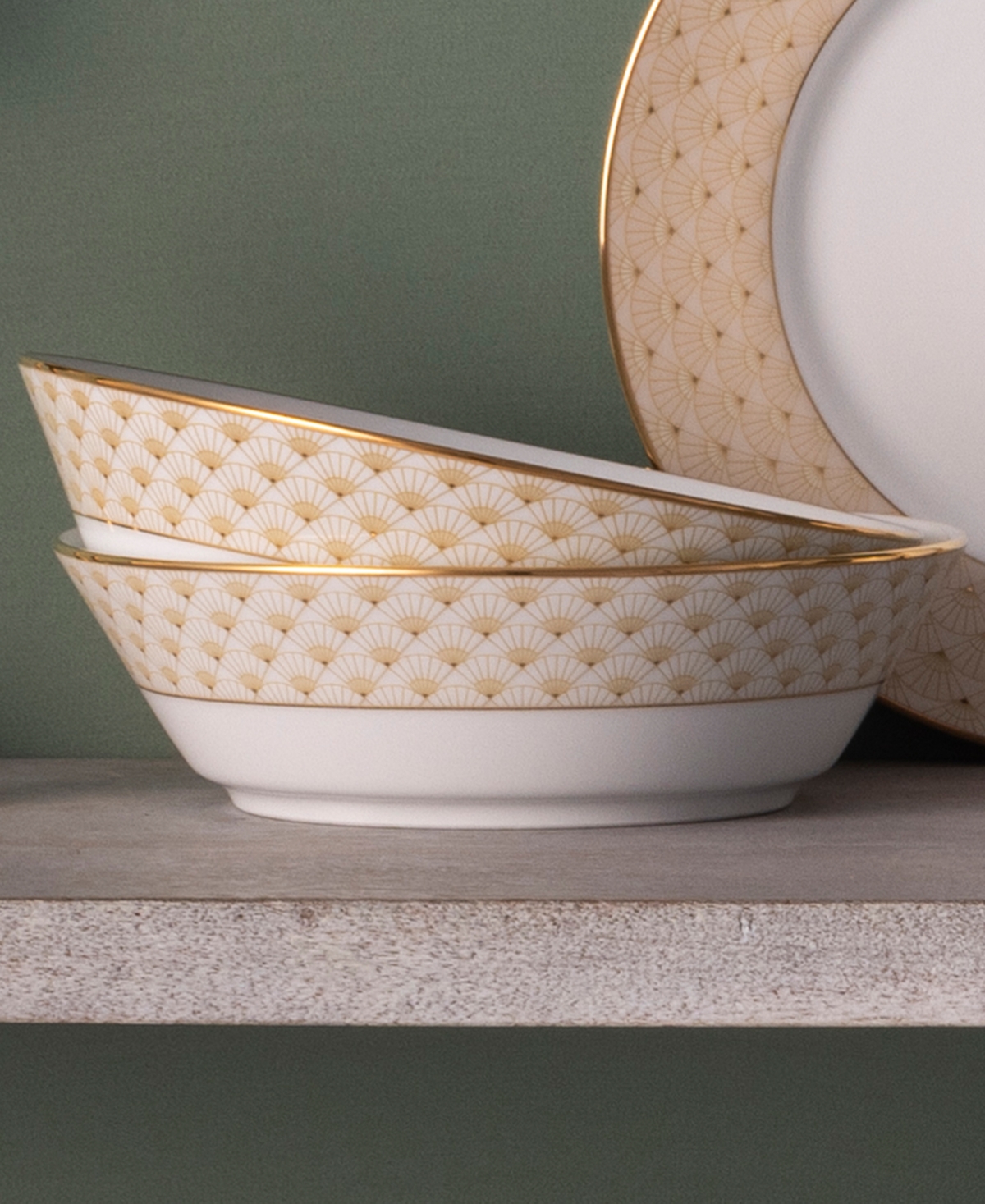 Noritake Trocadero Gold-Tone Soup Bowls, Set of 4