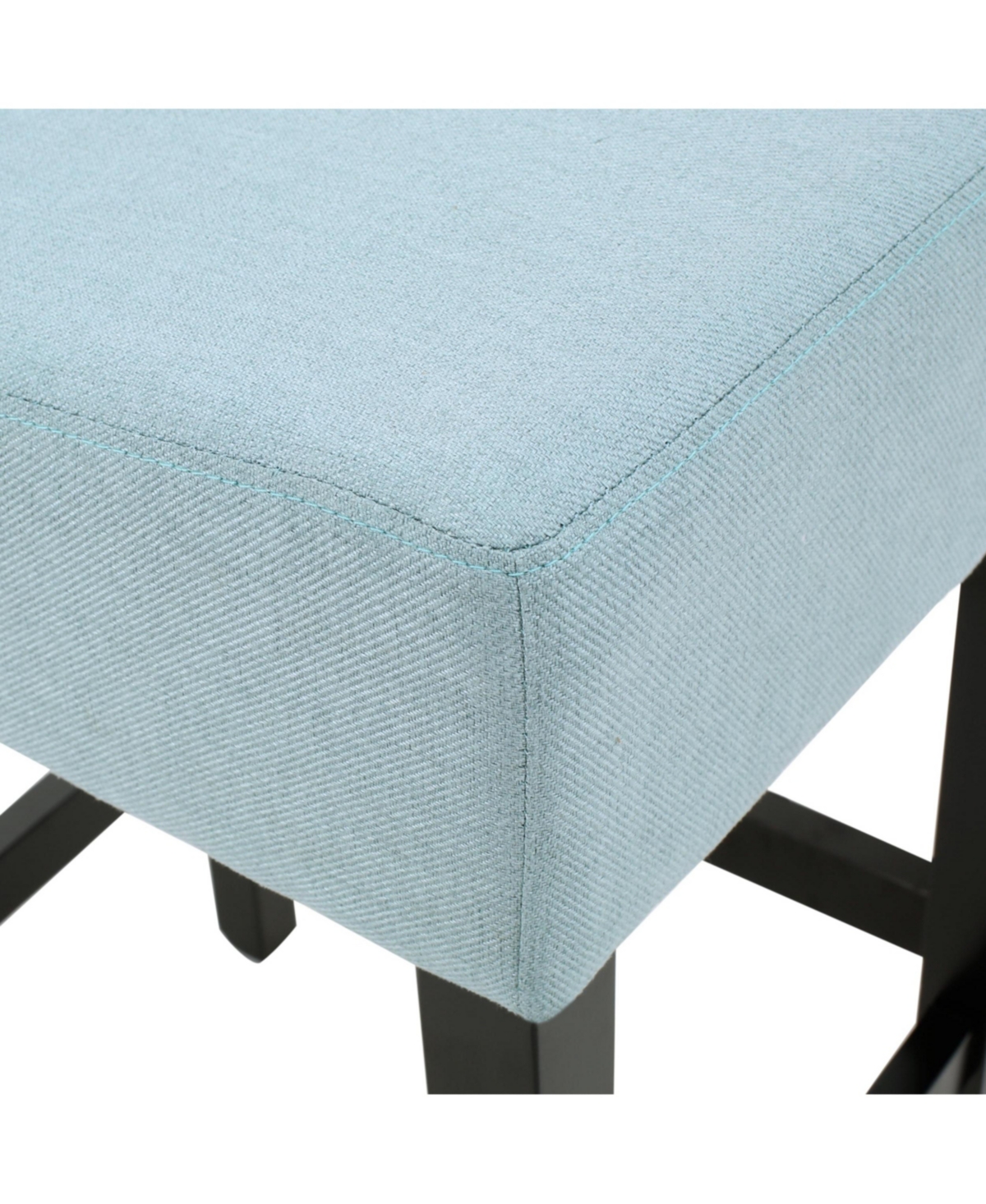 Streamdale Furniture Set Of 2, 26.75" Backless Leather Counter Height Barstool, Light Blue