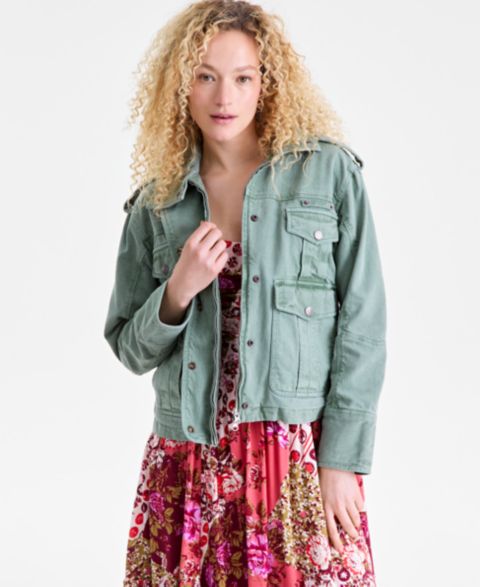 Женские куртки Free People Kali Snap-Front Washed Jacket