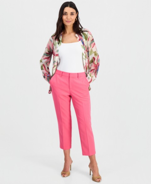 Женские I.N.C. International Concepts Petite Mid-Rise Slim Trousers