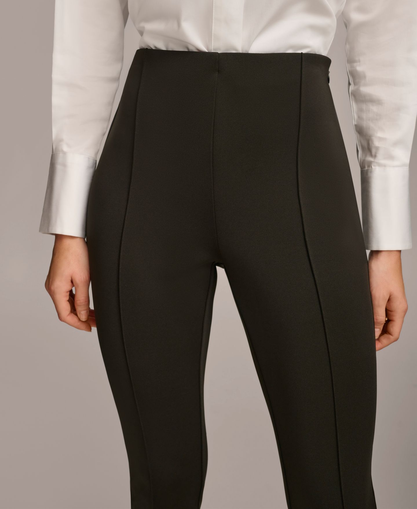 Женские брюки Donna Karan New York Petite Mid-Rise Ankle-Length, цвет: Чёрный — фото 9