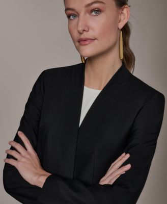 Petite Collarless Blazer