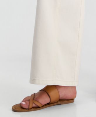 Petite Seamed Slouchy Tie-Waist Jeans