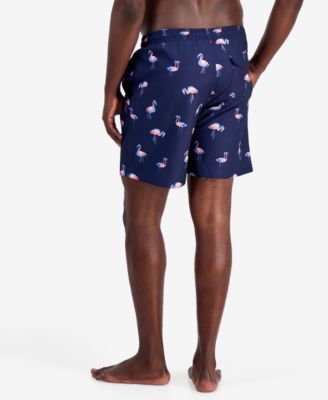 Men's Quick-Dry Performance Flamingo-Print 7" Swim Trunks