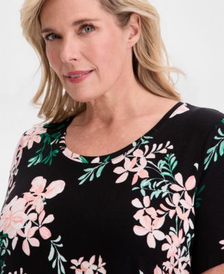 Plus Size Reve Garden Scoop-Neck T-Shirt