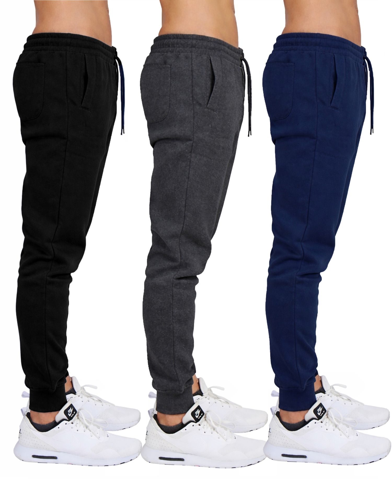 Men's Big & Tall Regular-Fit Jogger Sweatpants, 3-Pack