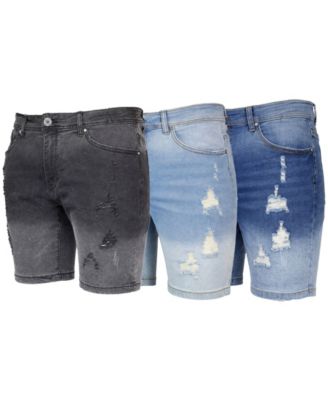 Men's Slim-Fit Jean Shorts, 3-Pack