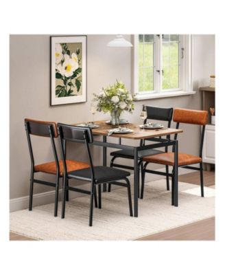 Kitchen Table 5 Piece Dining Table Set For 4 Kitchen Table and Chairs Set for Dining Room
