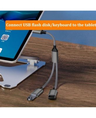 USB C to Dual USB A Adapter, 480Mbps Data Transfer,Aluminum Hub for Laptop/Car/Phone, Ideal for Commuters, Gamers