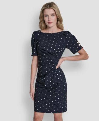 Women's Short-Sleeve Jewel Neck Dress
