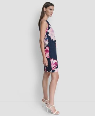 Women's Sleeveless Square Neck Sheath Dress