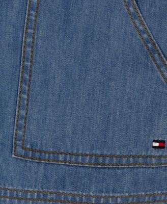 Girls' 7-16 Seam Slit Denim Shorts