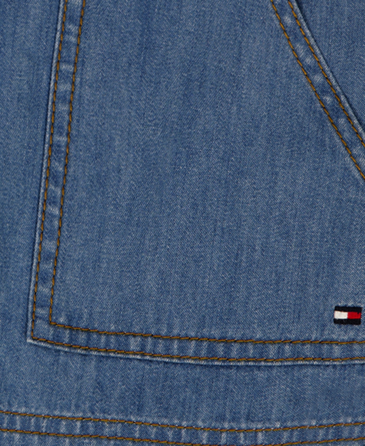 Tommy Hilfiger Girls' 7-16 Seam Slit Denim Shorts