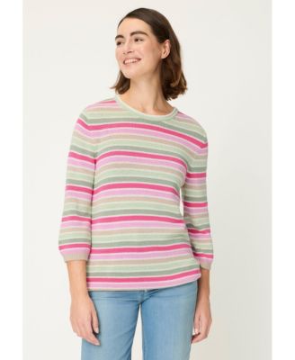 Women's Multi Colour Striped Sweater