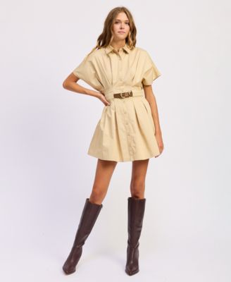 Women's Cecilia Collared Mini Shirt Dress