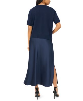 Women's Sweetheart Neck Sweater Dress 