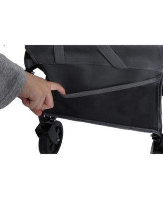 Expandable Dual-Layer Storage Wagon Utility Carts w/ 225LBS Capacity, 360° All-Terrain Wheels