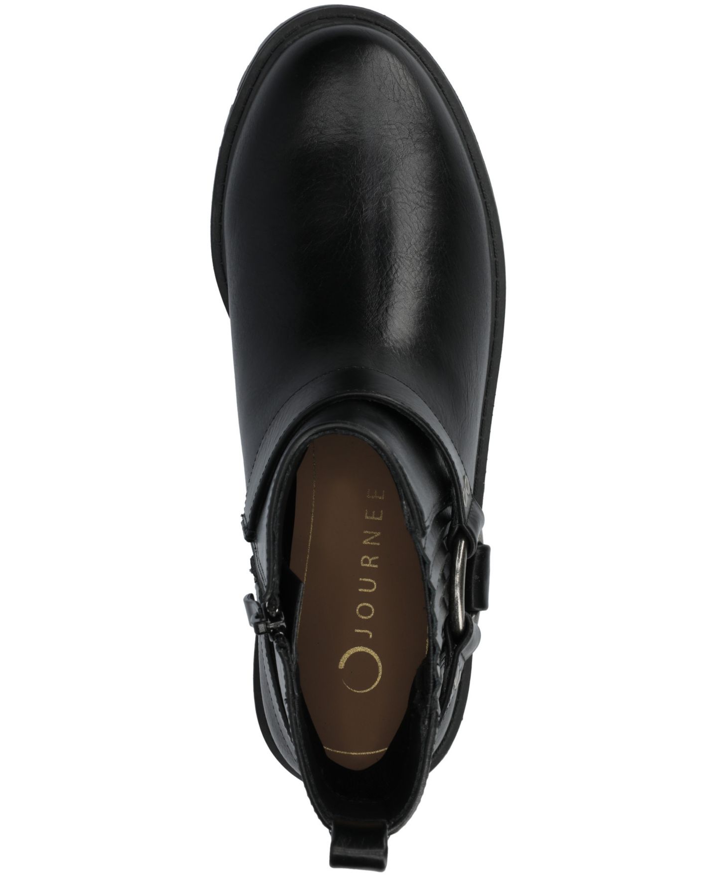 Женские ботинки Journee Collection Kalistah Lug Sole Moto Booties, цвет: Чёрный — фото 4