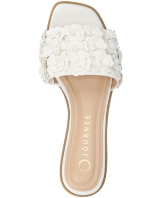 Women's Azalea Floral Slide Flat Sandals