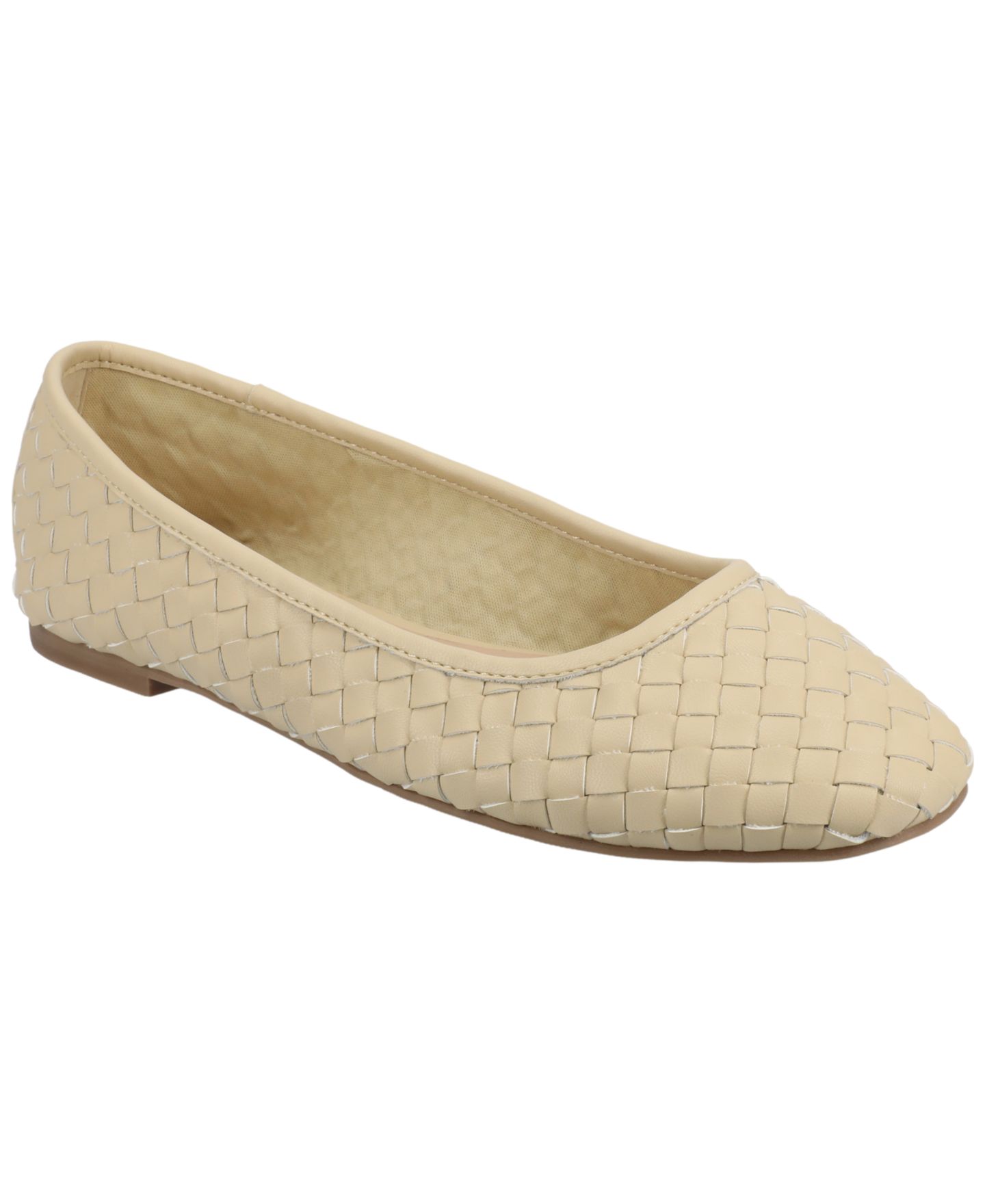 Женские балетки Journee Collection Savannah Woven Ballet Flats, цвет: Бежевый — фото 1