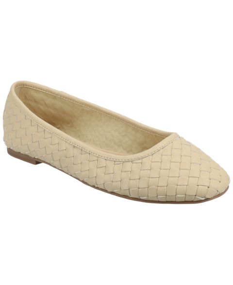 Женские балетки Journee Collection Savannah Woven Ballet Flats, цвет: Бежевый