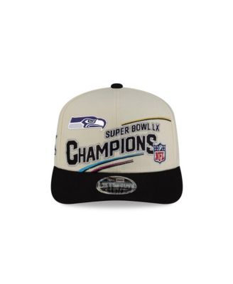 Men's Cream/Black Seattle Seahawks Super Bowl LX Champions Locker Room 9SEVENTY Adjustable Hat