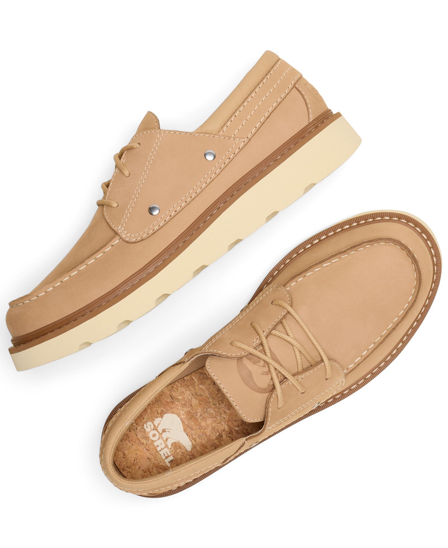 Обувь Sorel Men's Slabtown Mariner Round-Toe Shoes, цвет: Светло-коричневый / Бархатный рыжевато-коричневый — фото 7
