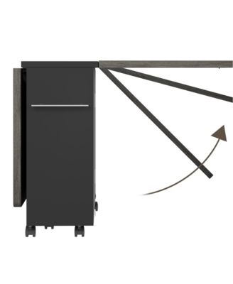 Kitchen Table Movable Space Saving Foldable Kitchen Table for Dining Room, Home Office, Living Room