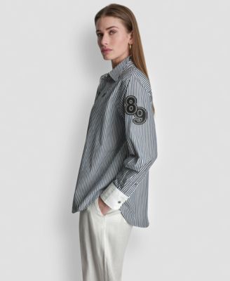 Women's Striped Button-Down Shirt