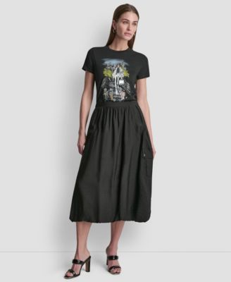 Women's Pull-On Bubble Hem Cargo Skirt