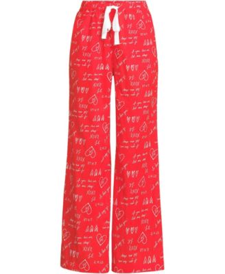 Women's Poplin Wide Leg Sleep Pants