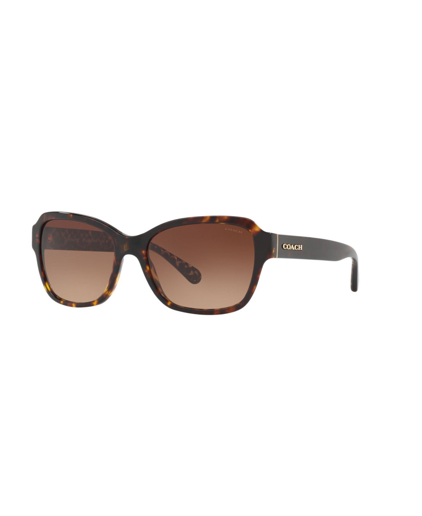 Женские солнцезащитные очки Coach Rectangle Sunglasses, L1010 HC8232, цвет: Тёмный черепаховый — фото 1