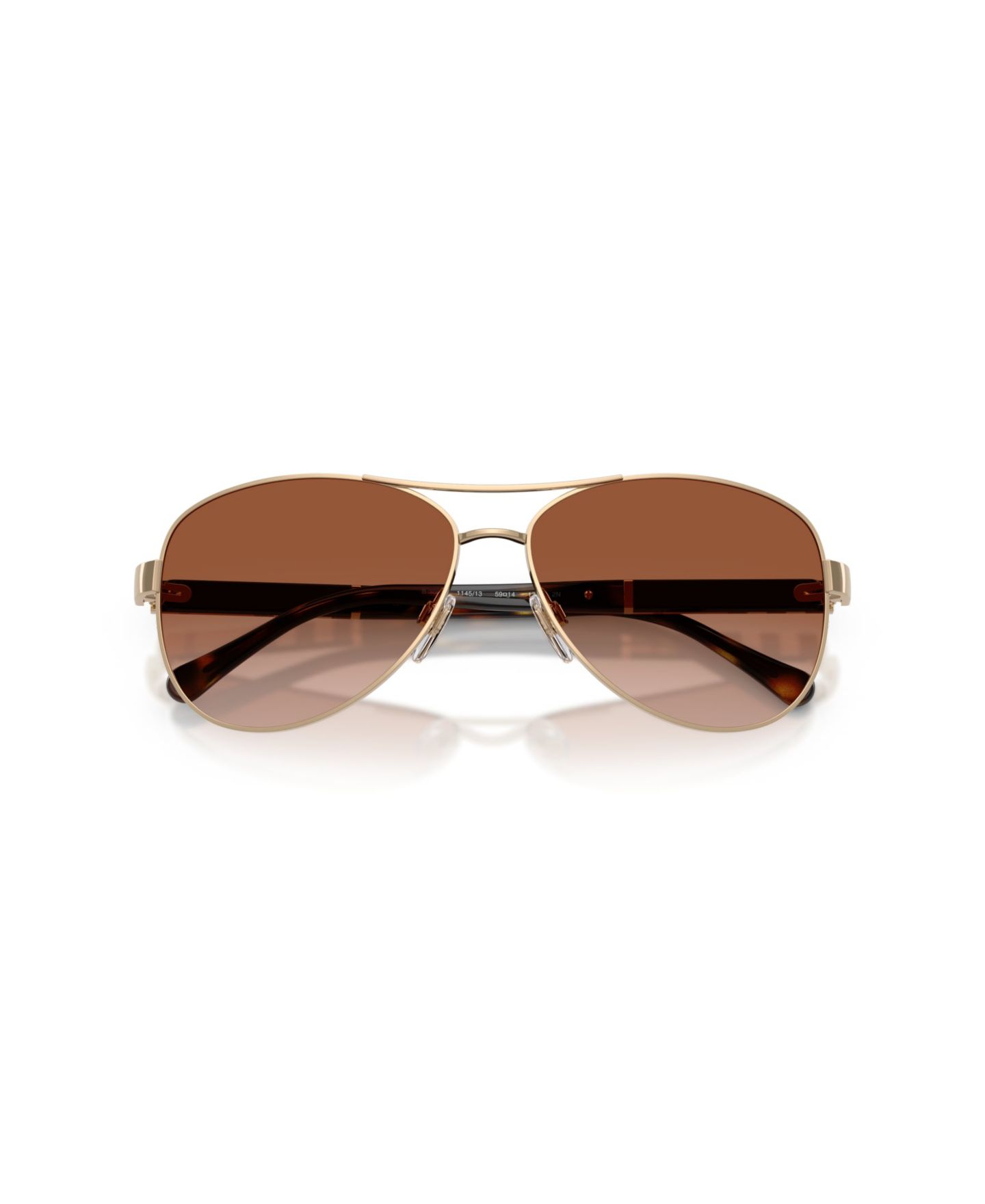 Женские солнцезащитные очки Burberry Pilot Sunglasses, BE3080, цвет: Светлый золотой — фото 5