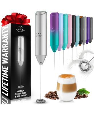 Powerful Mini Handheld Milk Frother – FrothMate Stainless Steel Foam Maker (No Stand)