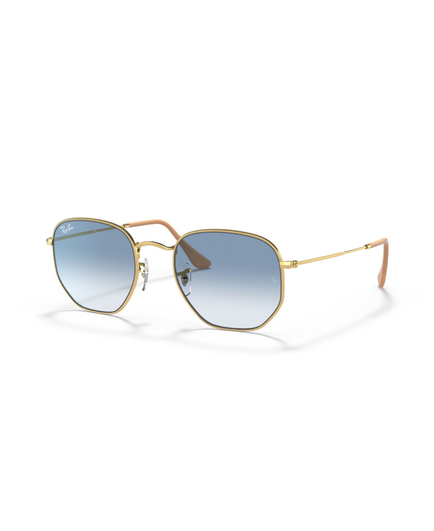 Солнцезащитные очки Ray-Ban Unisex Hexagonal Sunglasses, RB3548, цвет: Золотой — фото 1