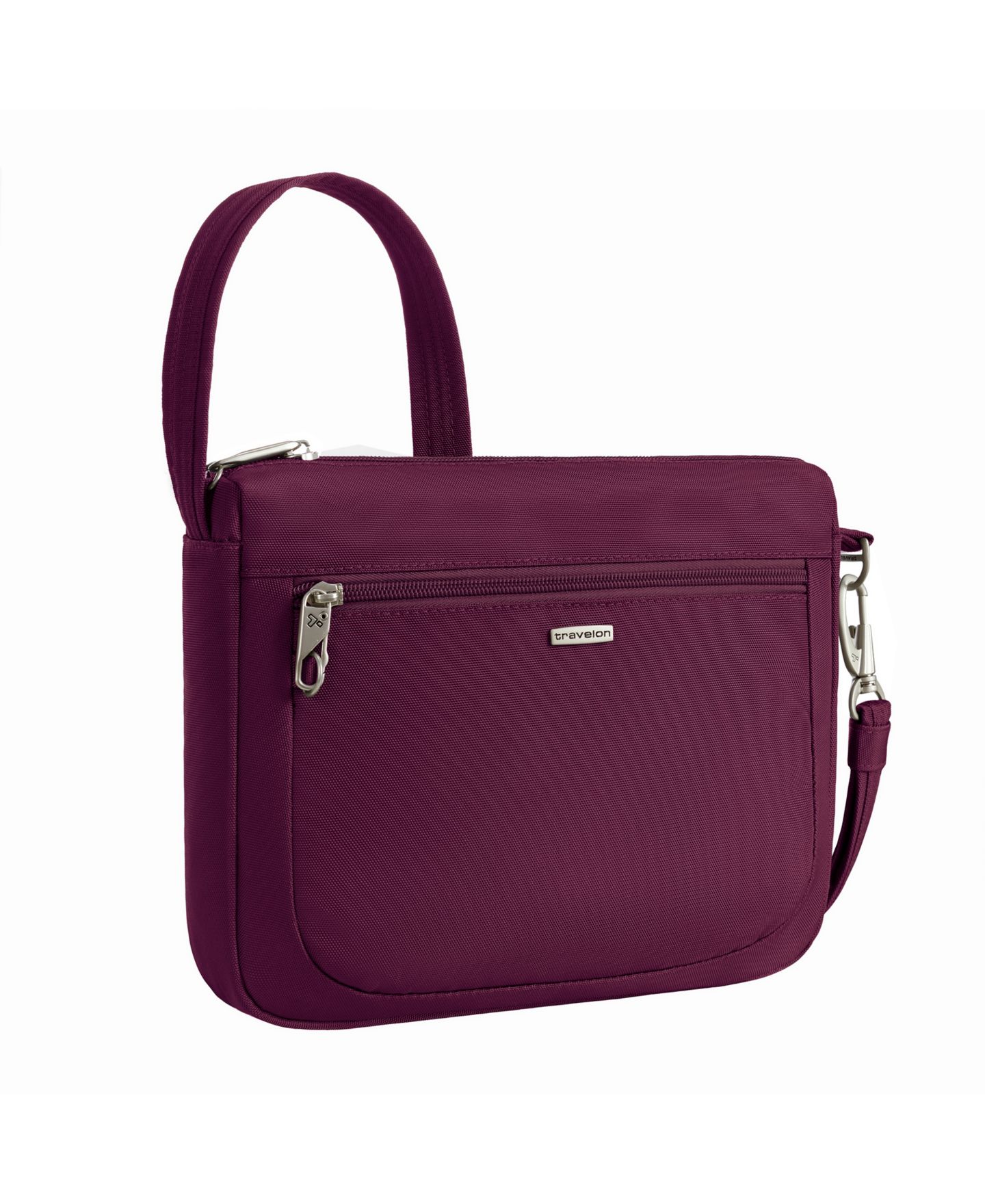 Сумка Travelon Anti-Theft Classic Small East or West Crossbody, цвет: Бордовый — фото 2