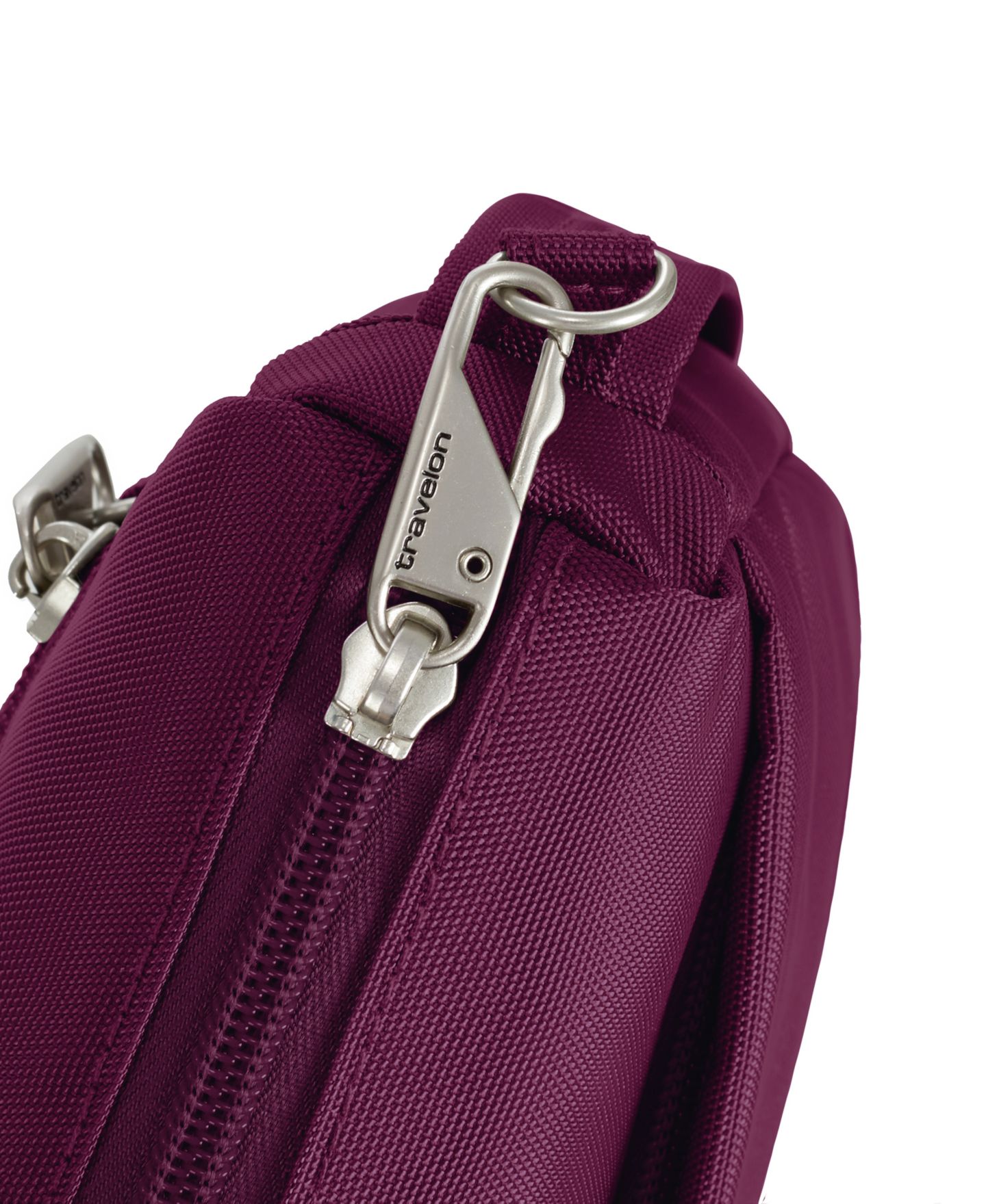 Сумка Travelon Anti-Theft Classic Small East or West Crossbody, цвет: Бордовый — фото 13
