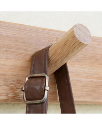 Bamboo 5-Peg Wall Rack for Coats, Hats, Towels
